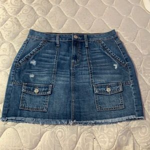 jean mini skirt